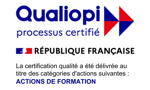 Qualiopi, processus certifié, République française. La certification qualité a été délivrée au titre de la catégorie d’action suivante : actions de formation.