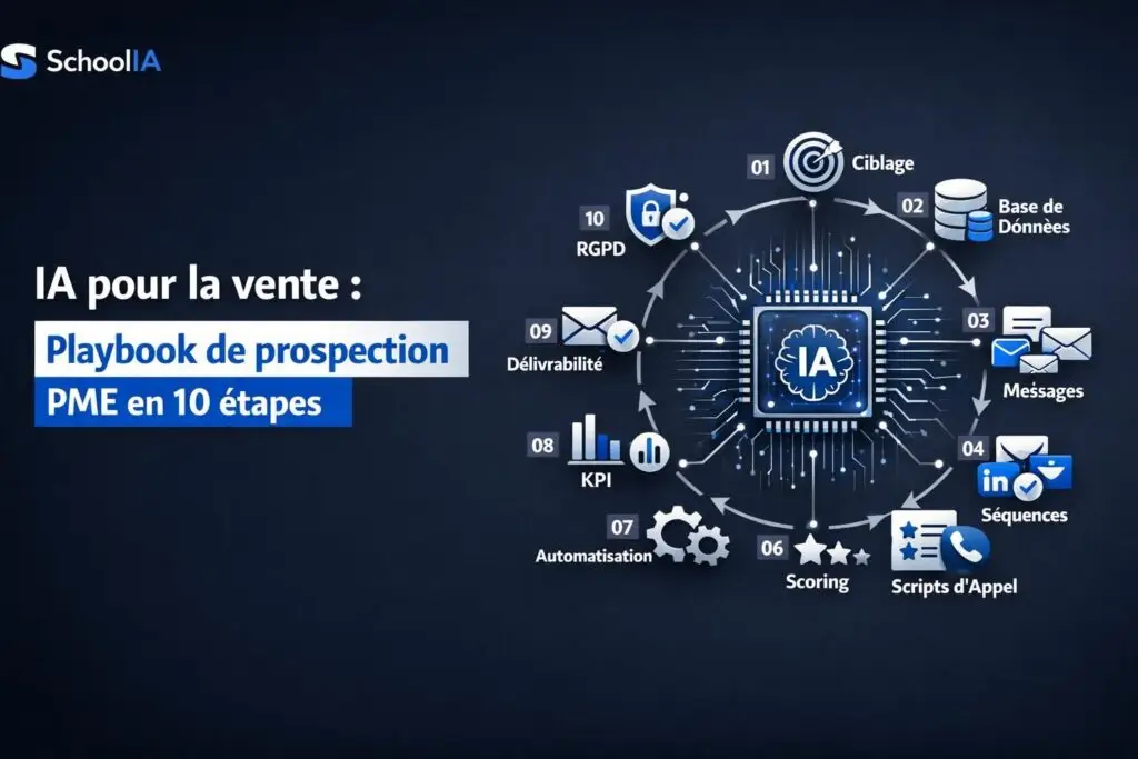 IA pour la vente : playbook de prospection PME en 10 étapes