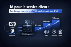 IA pour le service client : cas d’usage concrets et plan de déploiement pour PME