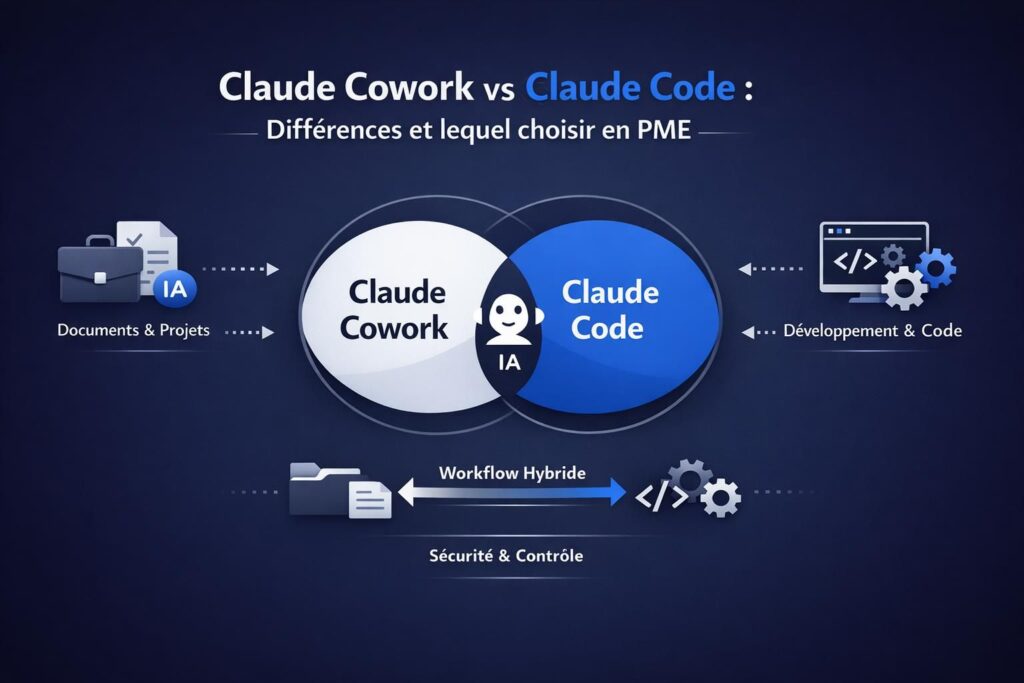 Claude Cowork vs Claude Code : différences et lequel choisir en PME