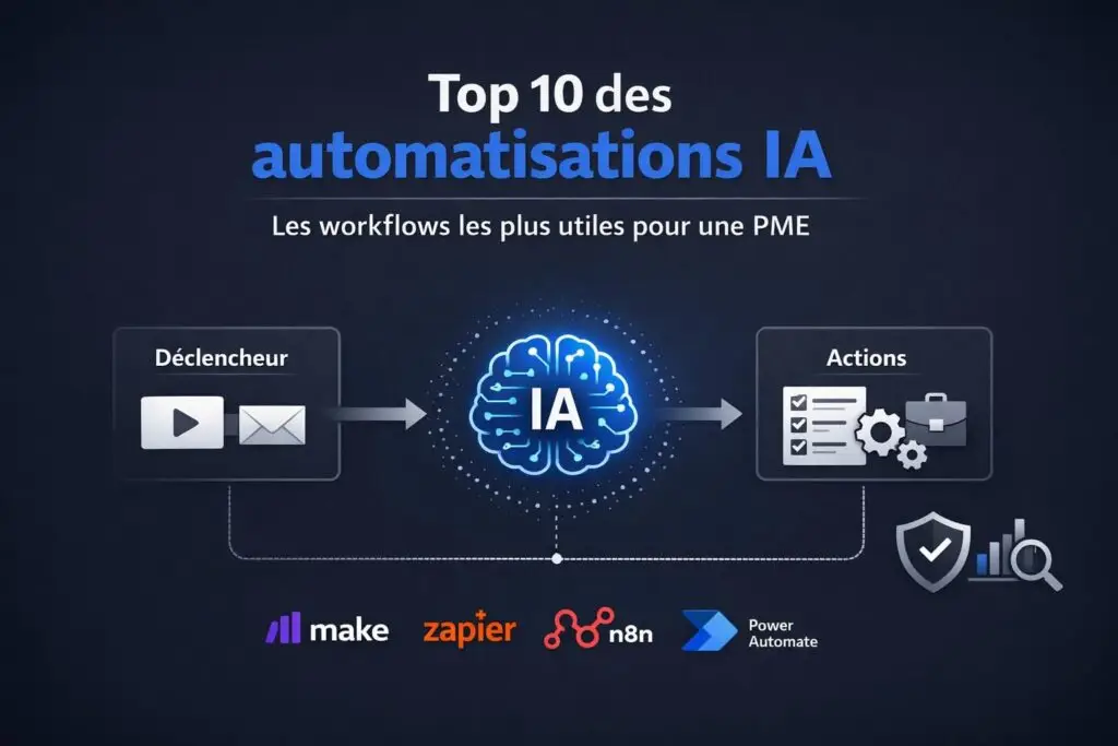Top 10 des automatisations IA : les workflows les plus utiles pour une PME (et comment les déployer proprement)