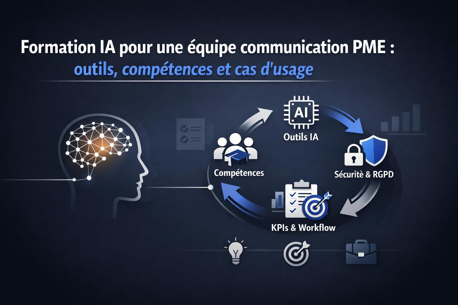 Formation IA pour une équipe communication PME : outils, compétences et cas d’usage